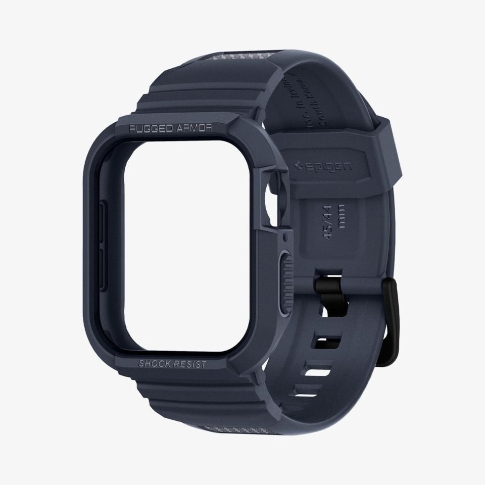 Apple Watch Seri (45mm / 44mm) Kılıf, Spigen Rugged Armor Pro Charcoal Gray
