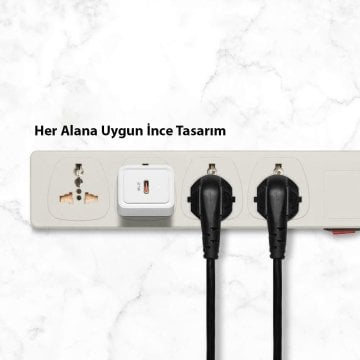 Spigen 27W USB-C Güç Adaptörü - Hızlı Şarj Aleti iPhone & Android & iPad Type-C