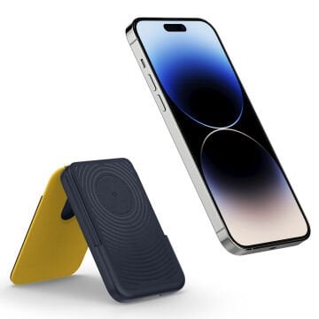 Caseology iPhone 15 / iPhone 14 / iPhone 13 / iPhone 12 Serisi için Stand / Cüzdan Nano Pop (MagSafe Uyumlu) Blueberry Navy