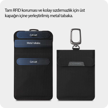 Spigen Klasden Kılıf Araç Anahtar Çantası Faraday Bag Designed for Car RFID Signal Blocking Car Key