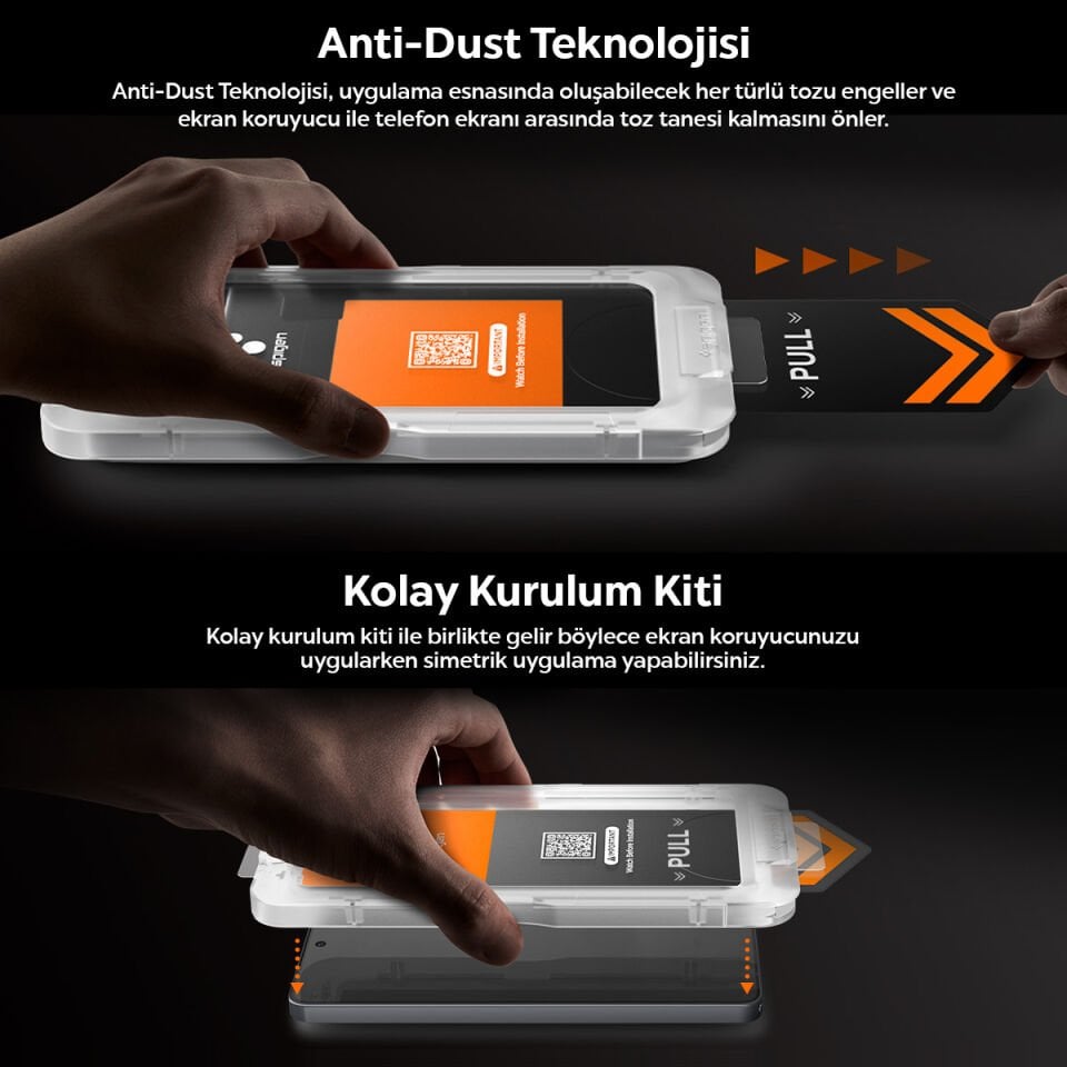 Spigen Samsung Galaxy S26 Ultra ile Uyumlu Cam Ekran Koruyucu AluminaCore™ iyonlaştırılmış Güçlendirilmiş Cam Teknolojisi Anti-Dust Uygulama Kolay Kurulum GLAS.tR EZ Fit Pro HD - AGL11074
