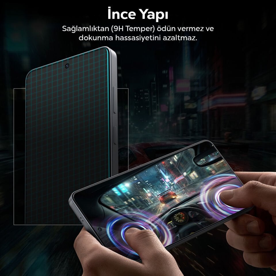 Spigen Samsung Galaxy S26 Ultra ile Uyumlu Cam Ekran Koruyucu AluminaCore™ iyonlaştırılmış Güçlendirilmiş Cam Teknolojisi Anti-Dust Uygulama Kolay Kurulum GLAS.tR EZ Fit Pro HD - AGL11074