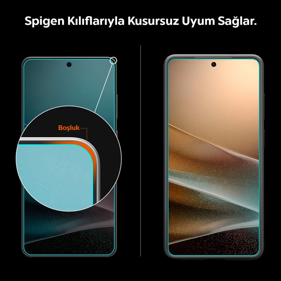 Spigen Samsung Galaxy S26 Ultra ile Uyumlu Cam Ekran Koruyucu AluminaCore™ iyonlaştırılmış Güçlendirilmiş Cam Teknolojisi Anti-Dust Uygulama Kolay Kurulum GLAS.tR EZ Fit Pro HD - AGL11074