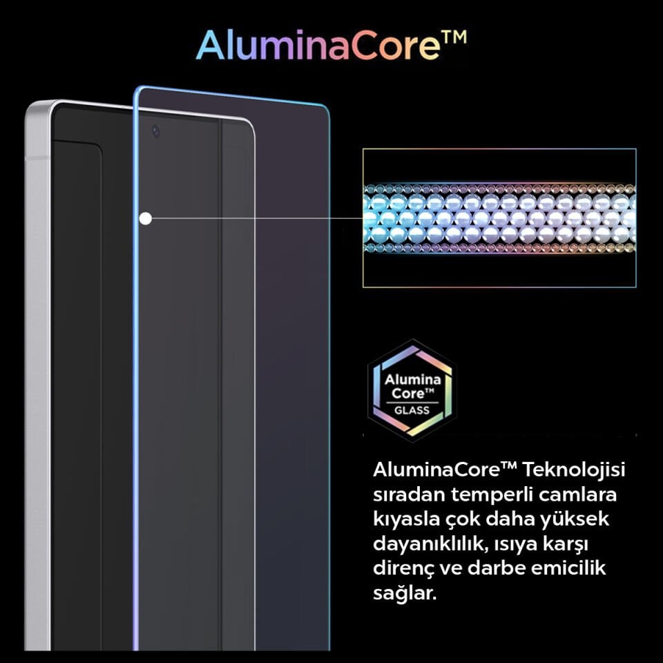Spigen Samsung Galaxy S26 Plus ile Uyumlu Cam Ekran Koruyucu AluminaCore™ iyonlaştırılmış Güçlendirilmiş Cam Teknolojisi Anti-Dust Uygulama Kolay Kurulum GLAS.tR EZ Fit Pro (2 Adet) - AGL11079