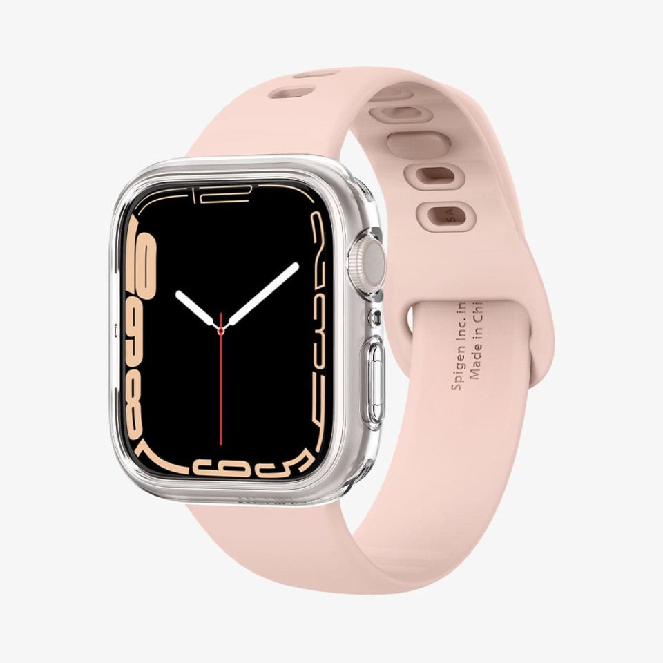 Spigen Apple Watch 45mm/44mm (Seri 9/8/SE2/7/6/SE/5/4) Kılıf Liquid Crystal 4 Tarafı Tam Koruma