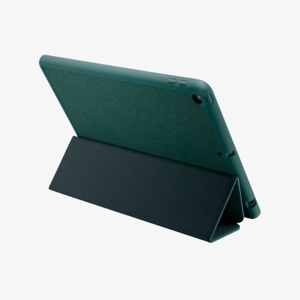 Apple iPad 10.2'' WIFI 9.Nesil (2021) / 8.Nesil (2020) / 7.Nesil (2019) Kılıf, Spigen Urban Fit Dokuma Midnight Green