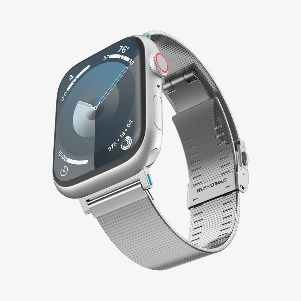 Spigen Apple Watch 42mm Seri 11/10 - 41mm Seri 9/8/7 - 40mm Seri SE2/SE/6/5/4 ile uyumlu Kordon Kayış Band Sleek Link