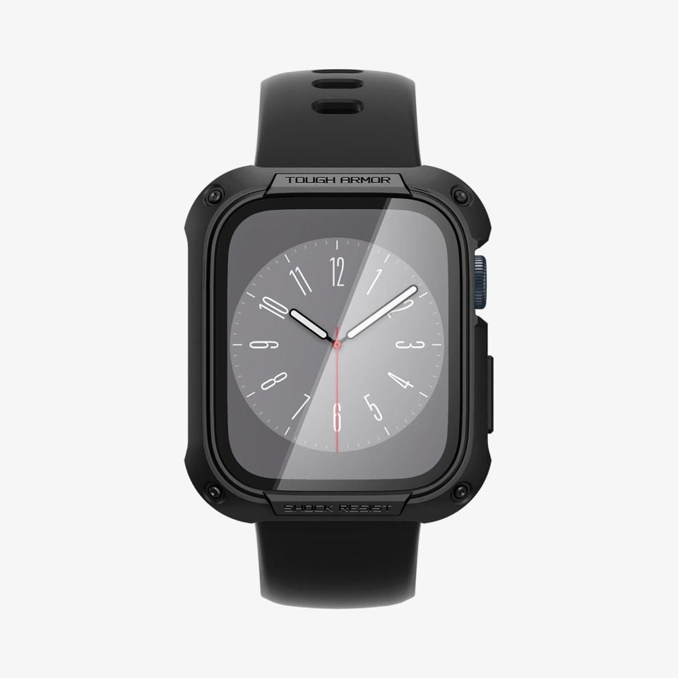 Spigen Apple Watch 41mm (Seri 9/8/7) Kılıf Tough Armor Black
