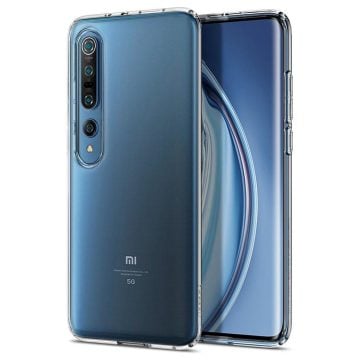 Xiaomi Mi 10 Pro / Mi 10 Kılıf, Spigen Liquid Crystal 4 Tarafı Tam Koruma Crystal Clear