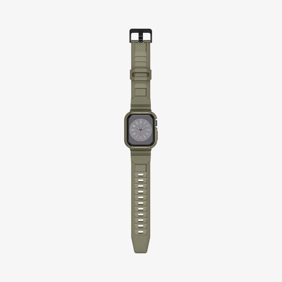 Spigen Apple Watch 45mm (Seri 9/8/7) Kılıf & Kordon Kayış Rugged Armor Pro