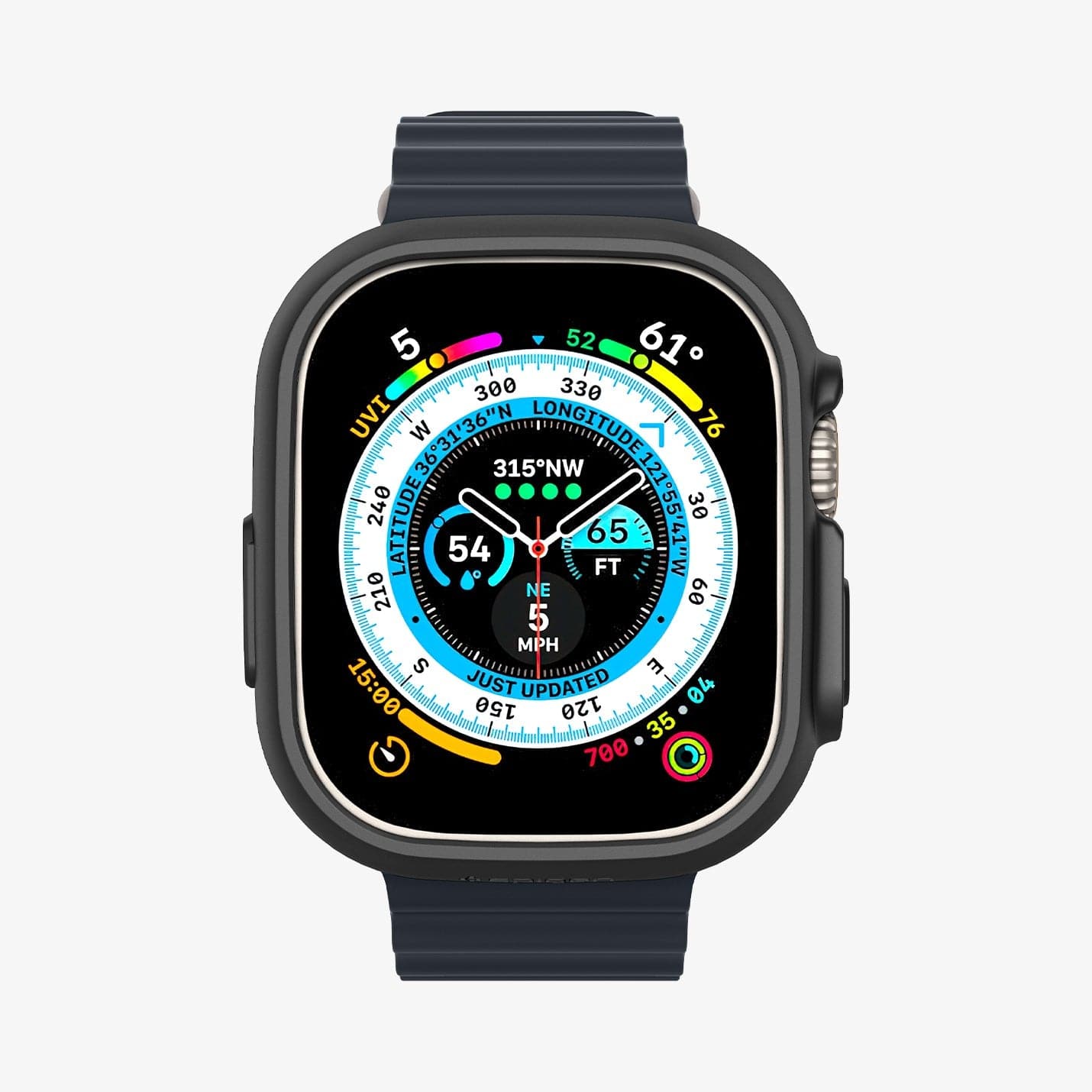 Spigen Apple Watch Ultra 2/1 (49mm) ile Uyumlu Kılıf Thin Fit Black