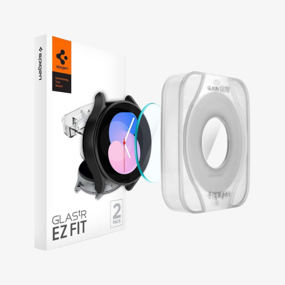 Galaxy Watch 5/4 (40mm) Cam Ekran Koruyucu Kolay Kurulum, Spigen Glas tR EZFit (2 Adet)