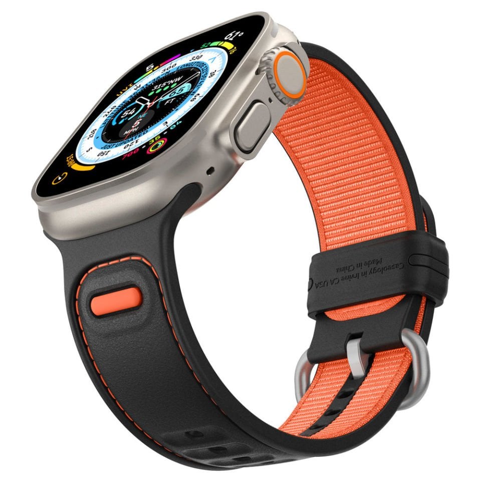 Spigen Caseology Apple Watch 49mm Ultra 3/2/1 - 46mm Seri 11/10 - 45mm Seri 9/8/7 - 44mm Seri SE2/SE/6/5/4 Kordon Kayış Band Athlex