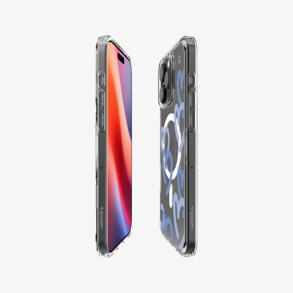 Spigen iPhone 16 Pro Kılıf Ultra Hybrid MagFit MagSafe Özellikli Hearts Denim