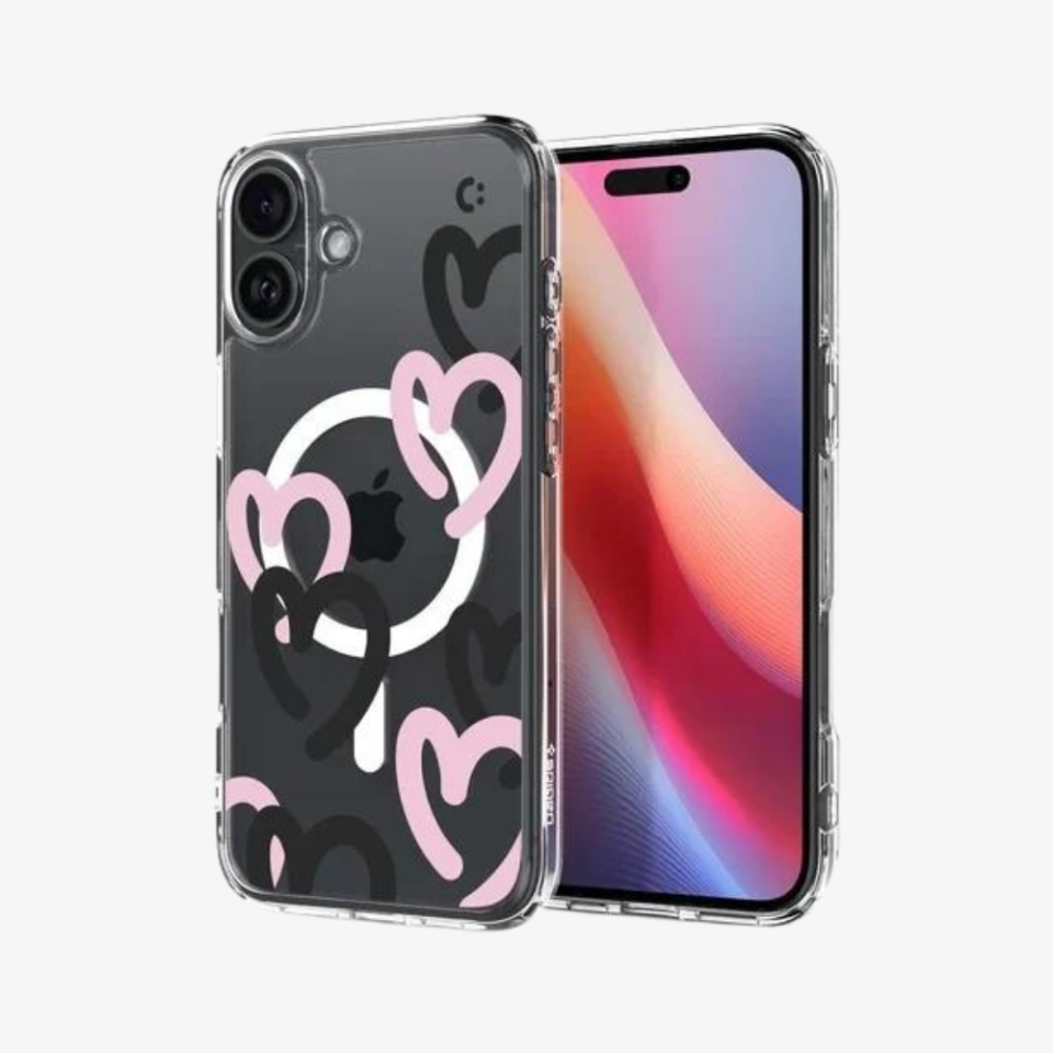 Spigen iPhone 16 Kılıf Ultra Hybrid MagFit MagSafe Özellikli Hearts Black