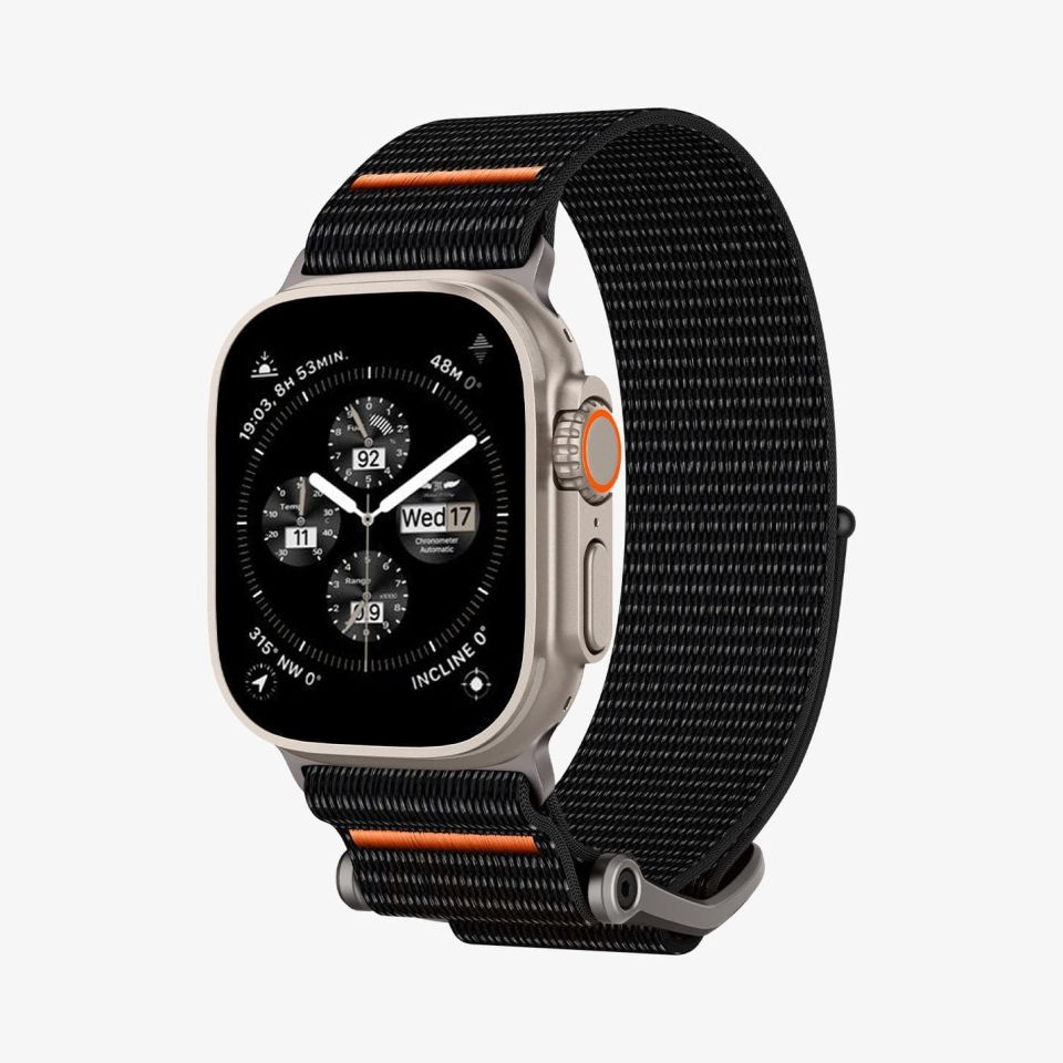 Spigen Apple Watch 49mm Ultra 3/2/1 - 46mm Seri 11/10 - 45mm Seri 9/8/7 - 44mm Seri SE2/SE/6/5/4 ile uyumlu Kordon Kayış Band DuraPro Flex Ultra