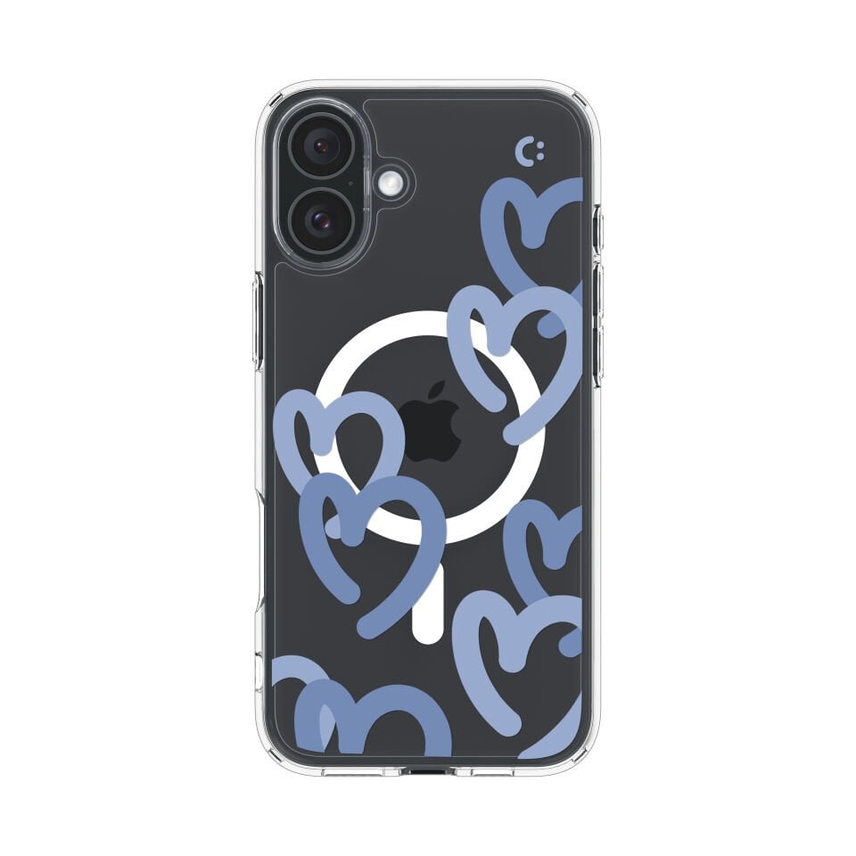 Spigen iPhone 16 Kılıf Ultra Hybrid MagFit MagSafe Özellikli Hearts Denim