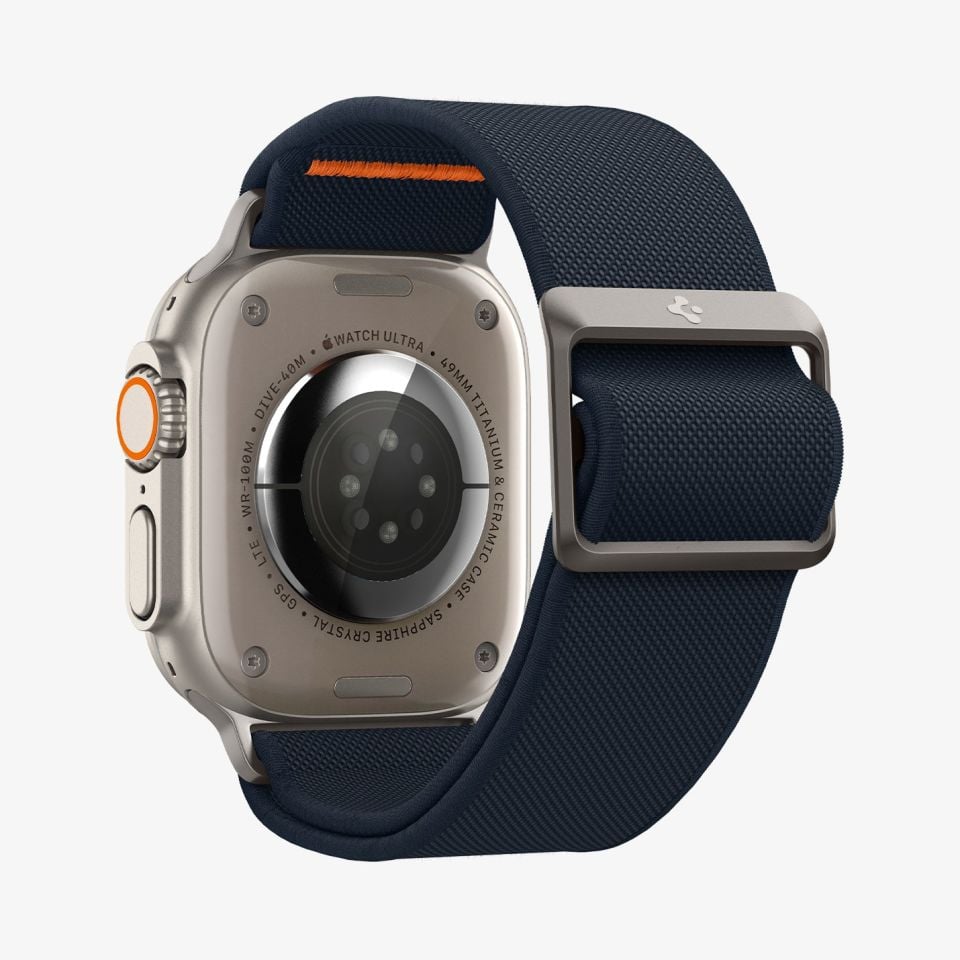 Spigen Apple Watch 49mm Ultra 2/1 - 46mm Seri 10 - 45mm Seri 9/8/7 - 44mm Seri SE2/SE/6/5/4 Kordon Kayış Band Lite Fit Ultra Navy