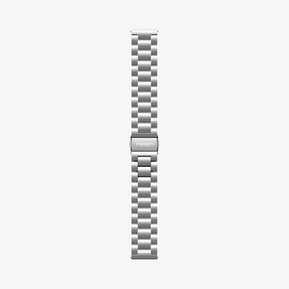 Spigen Samsung Galaxy Watch Serisi (40mm / 41mm / 42mm / 43mm / 44mm / 45mm / 46mm / 47mm) Kayış Kordon, Spigen Band Modern Fit (20mm) Silver