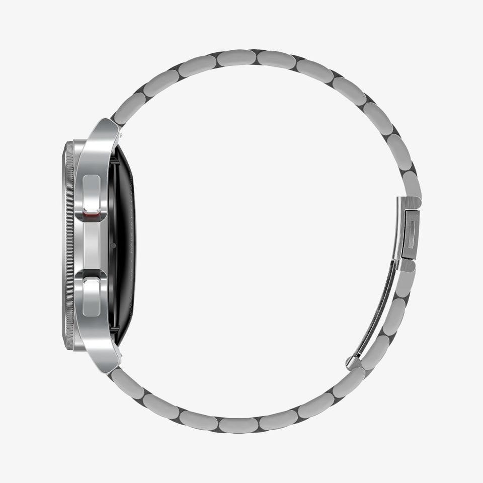 Spigen Samsung Galaxy Watch Serisi (40mm / 41mm / 42mm / 43mm / 44mm / 45mm / 46mm / 47mm) Kayış Kordon, Spigen Band Modern Fit (20mm) Silver