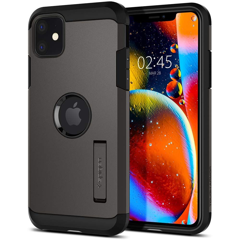 iPhone 11 Kılıf, Spigen Tough Armor Gunmetal
