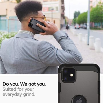 iPhone 11 Kılıf, Spigen Tough Armor Gunmetal