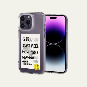 iPhone 14 Pro Kılıf, Ciel by Cyrill Cecile Note to Self Crystal Pink