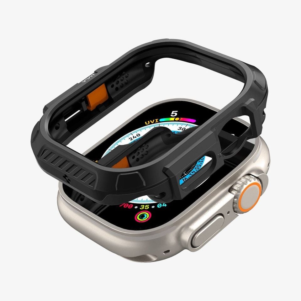 Spigen Apple Watch 49mm (Ultra 2/1) Kılıf Lock Fit Black