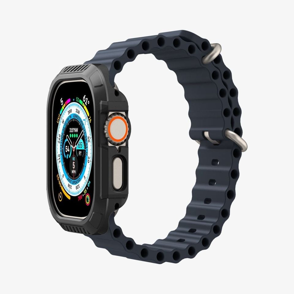 Spigen Apple Watch 49mm (Ultra 2/1) Kılıf Lock Fit Black