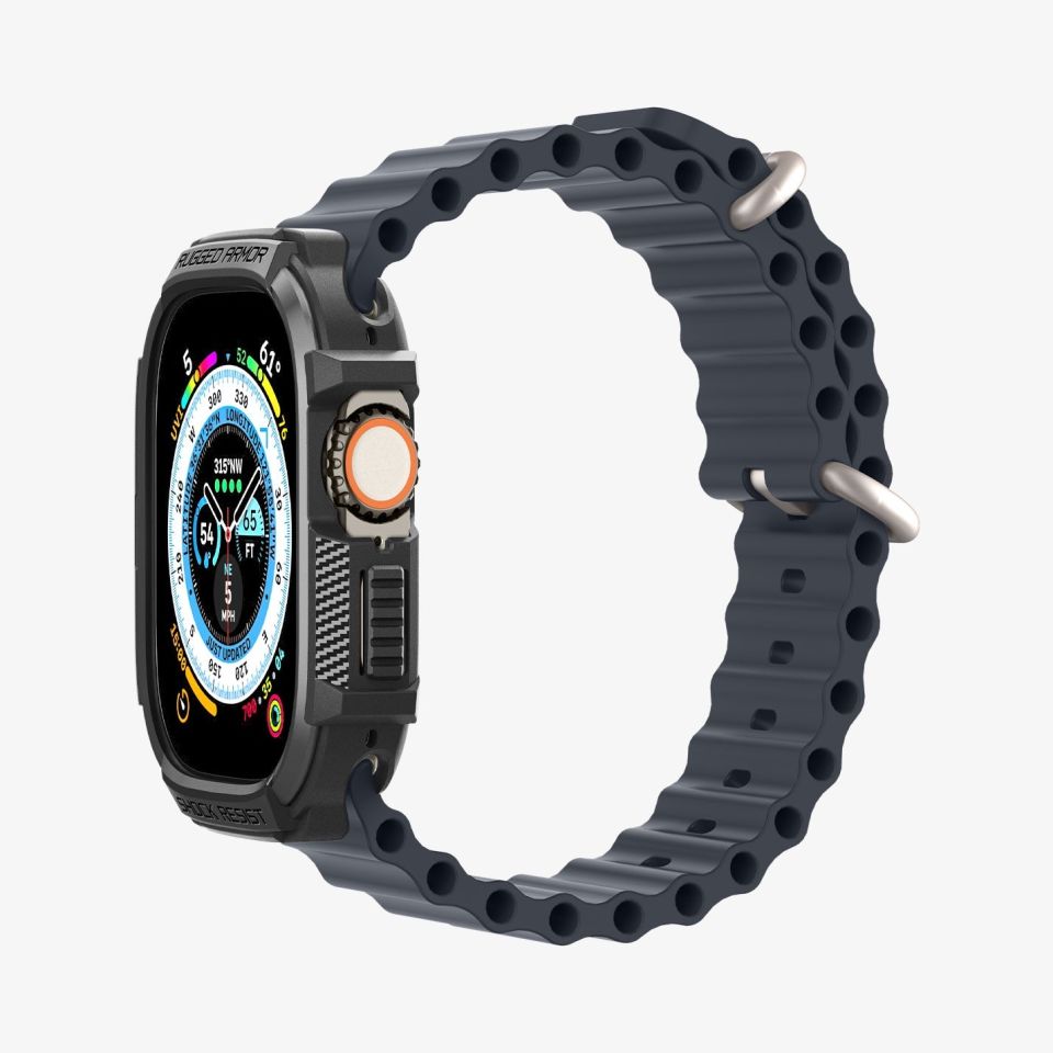Apple Watch Ultra (49mm) ile Uyumlu Kılıf, Spigen Rugged Armor