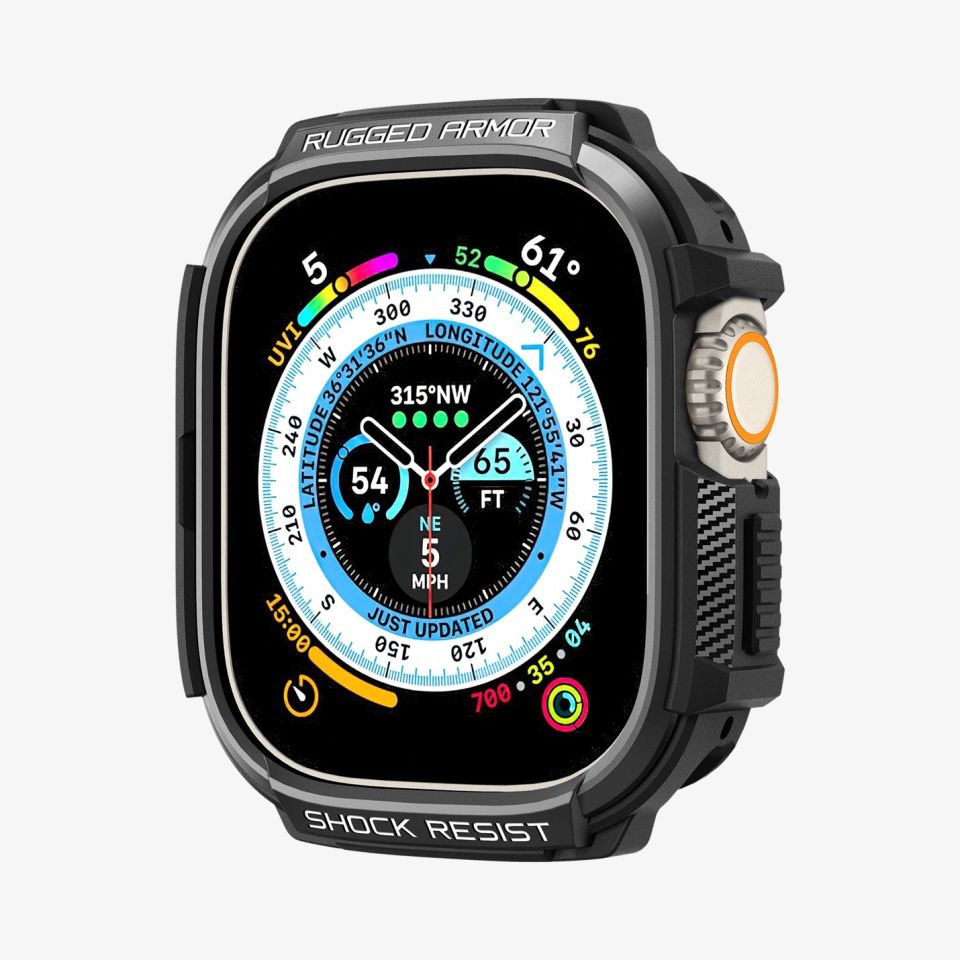 Apple Watch Ultra (49mm) ile Uyumlu Kılıf, Spigen Rugged Armor