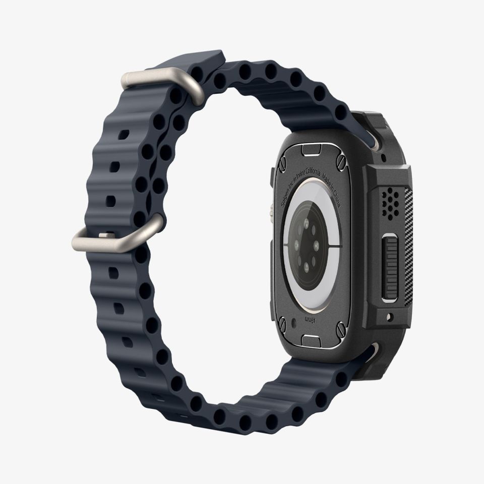 Apple Watch Ultra (49mm) ile Uyumlu Kılıf, Spigen Rugged Armor Matte Black