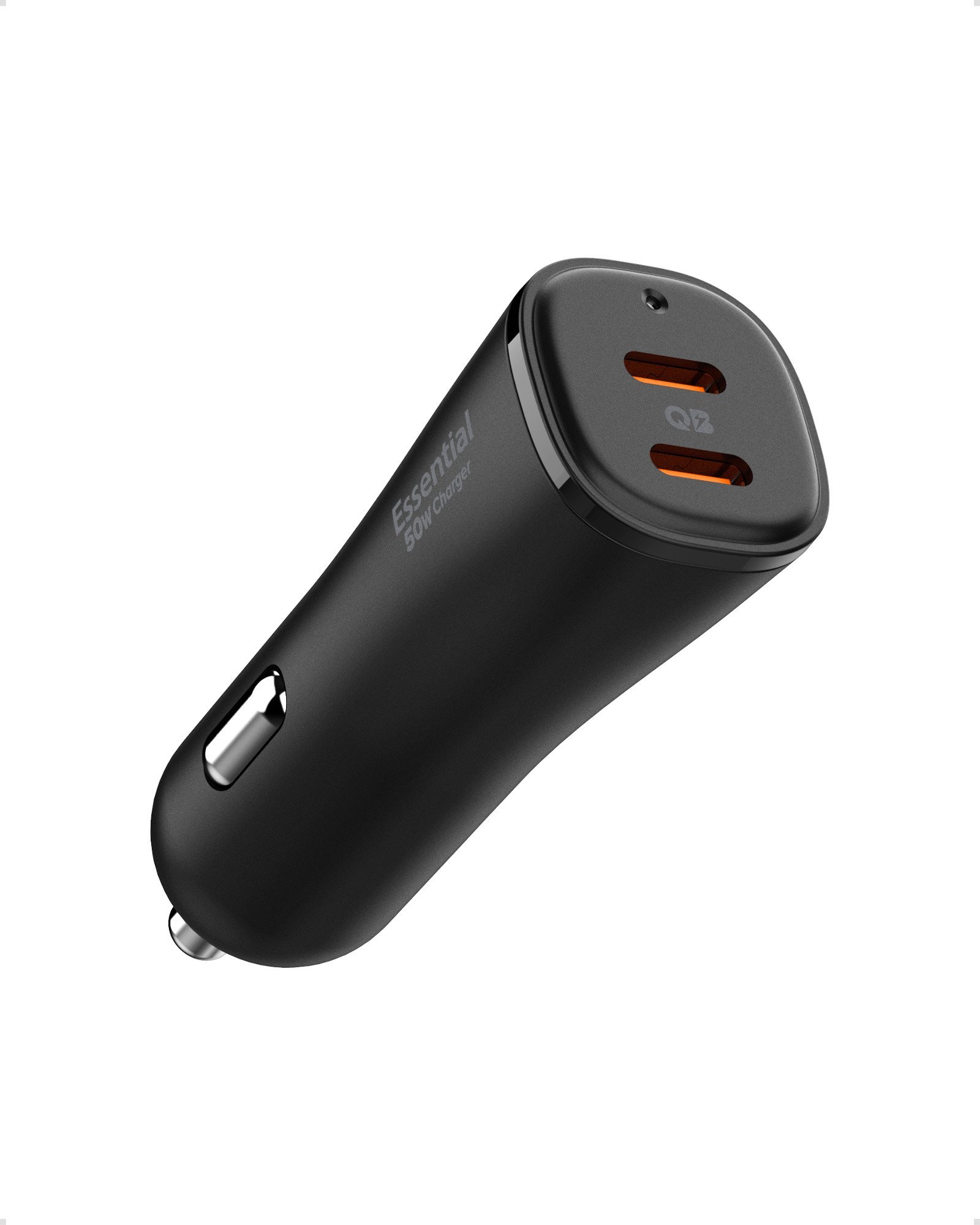 Spigen 50W USB-C 2 Port Araç içi Hızlı Şarj Aleti Samsung PPS Destekli Akım Korumalı Güç Adaptörü iPhone & Android & iPad & MacBook Type-C PD 3.0 30W + 20W EV502