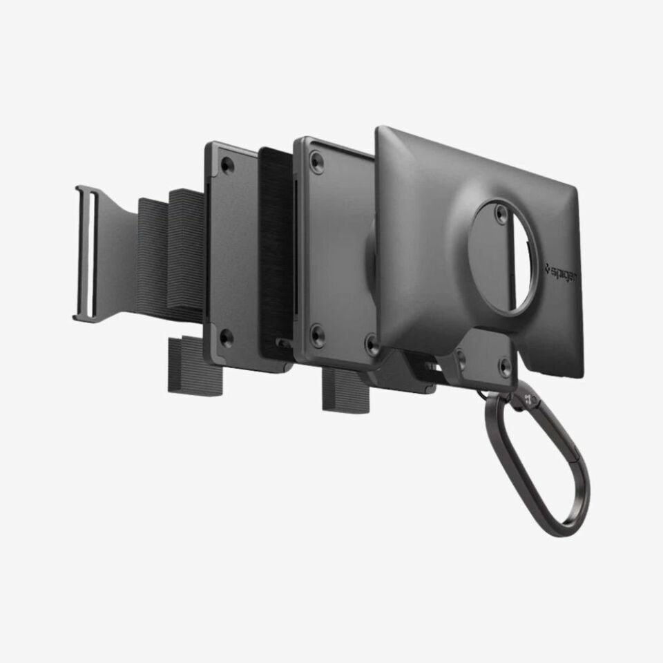 Spigen AirTag Özellikli Kartlık Cüzdan S / Anahtarlık Gunmetal - AHP04276