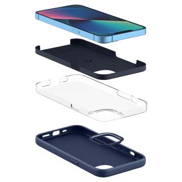 iPhone 13 Mini Kılıf, Spigen Silicone Fit Navy Blue