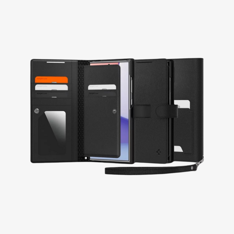 Galaxy S24 Ultra Kılıf, Spigen Wallet S Plus Black