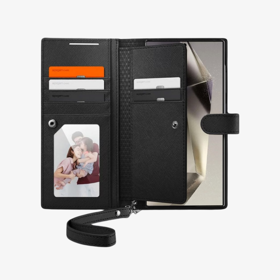 Galaxy S24 Ultra Kılıf, Spigen Wallet S Plus Black