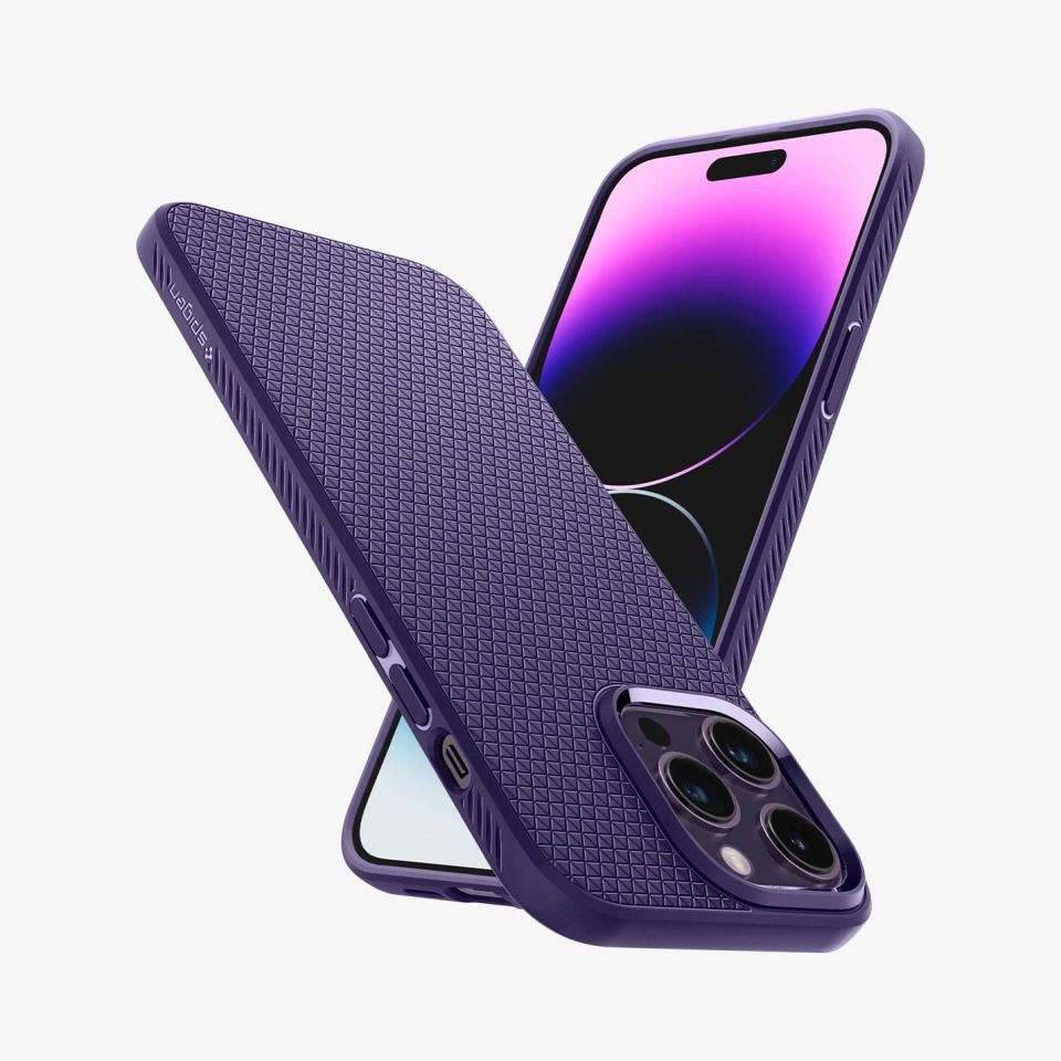 iPhone 14 Pro Kılıf, Spigen Liquid Air Deep Purple