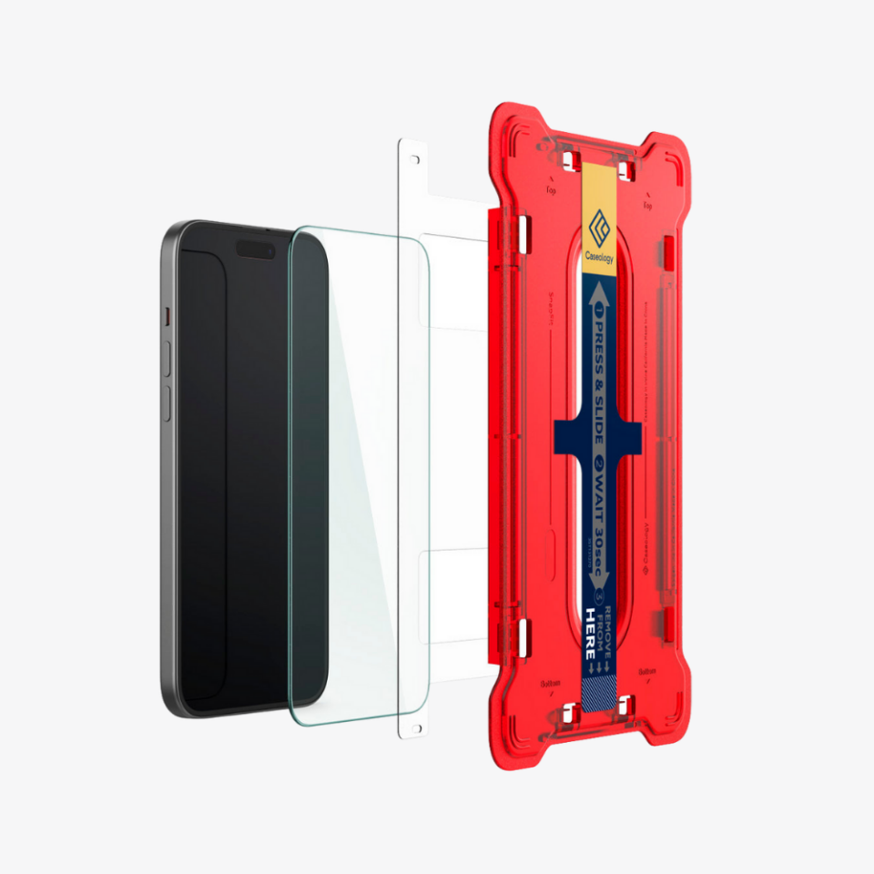 Spigen Caseology iPhone 15 Plus Cam Ekran Koruyucu Kolay Kurulum Snap Fit (2 Adet)