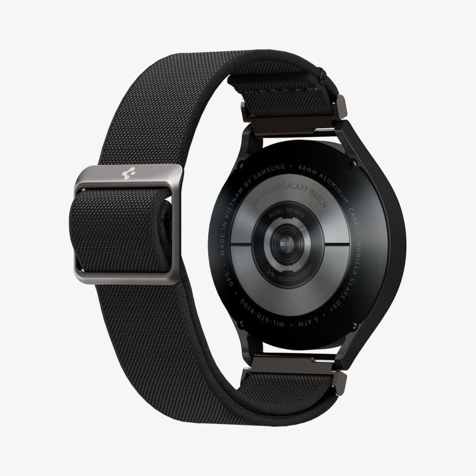 Spigen Samsung Galaxy Watch Serisi (40mm / 41mm / 42mm / 43mm / 44mm / 45mm / 46mm / 47mm) Kayış Kordon Band Lite Fit Black