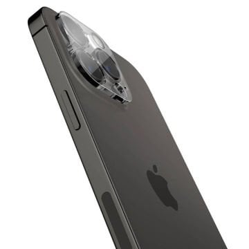 Spigen iPhone 16 Pro Max / 16 Pro / 15 Pro Max / 15 Pro / 14 Pro Max / 14 Pro Kamera Lens Camı Koruyucu Glas.tR Optik (2 Adet) Crystal Clear
