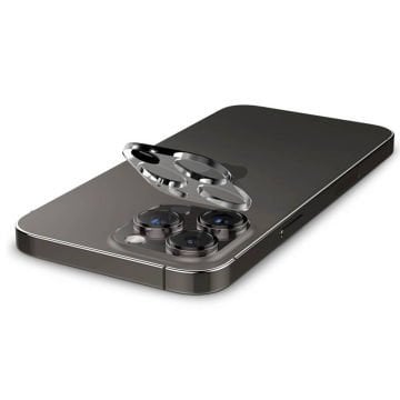 Spigen iPhone 16 Pro Max / 16 Pro / 15 Pro Max / 15 Pro / 14 Pro Max / 14 Pro Kamera Lens Camı Koruyucu Glas.tR Optik (2 Adet) Crystal Clear