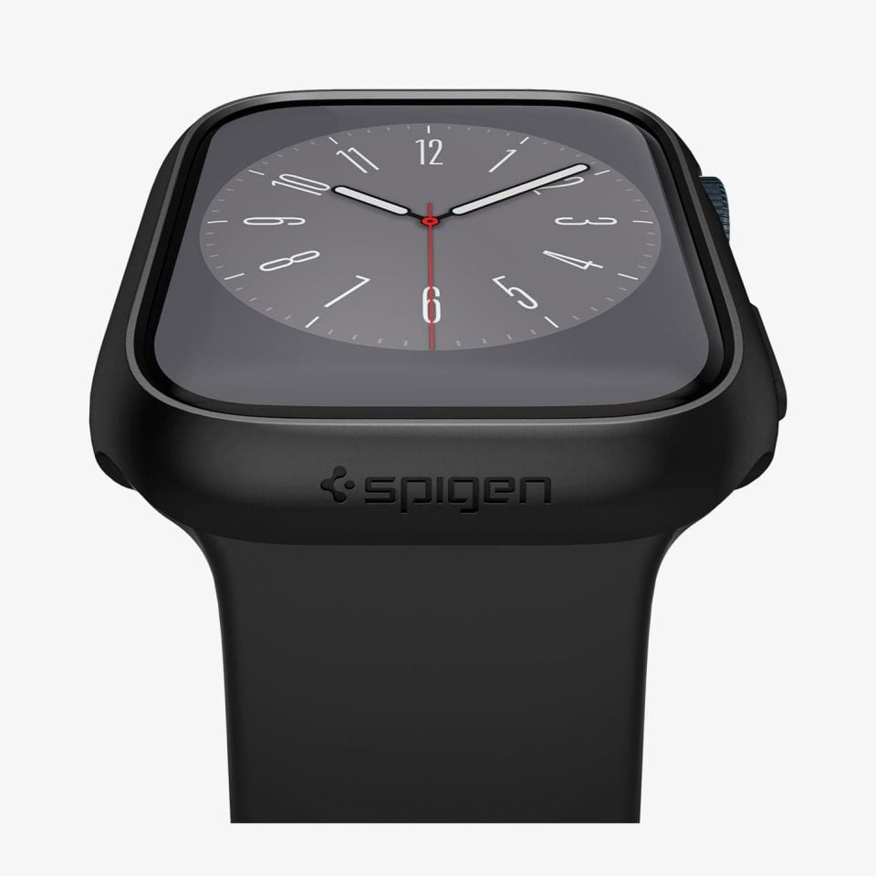 Spigen Apple Watch 45mm (Seri 9/8/7) Kılıf Thin Fit Black