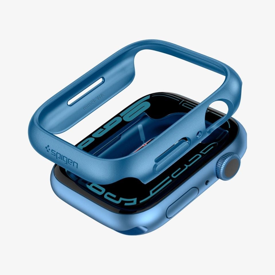 Spigen Apple Watch 45mm (Seri 9/8/7) Kılıf Thin Fit Blue