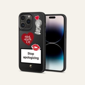 iPhone 14 Pro Kılıf, Ciel by Cyrill Kajuk Mag Stop Apologizing (MagSafe Uyumlu) Black