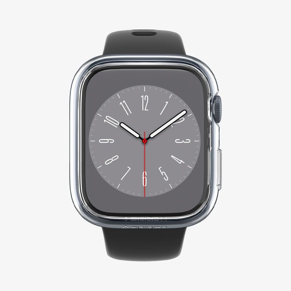 Spigen Apple Watch 45mm (Seri 9/8/7) Kılıf Thin Fit Crystal Clear