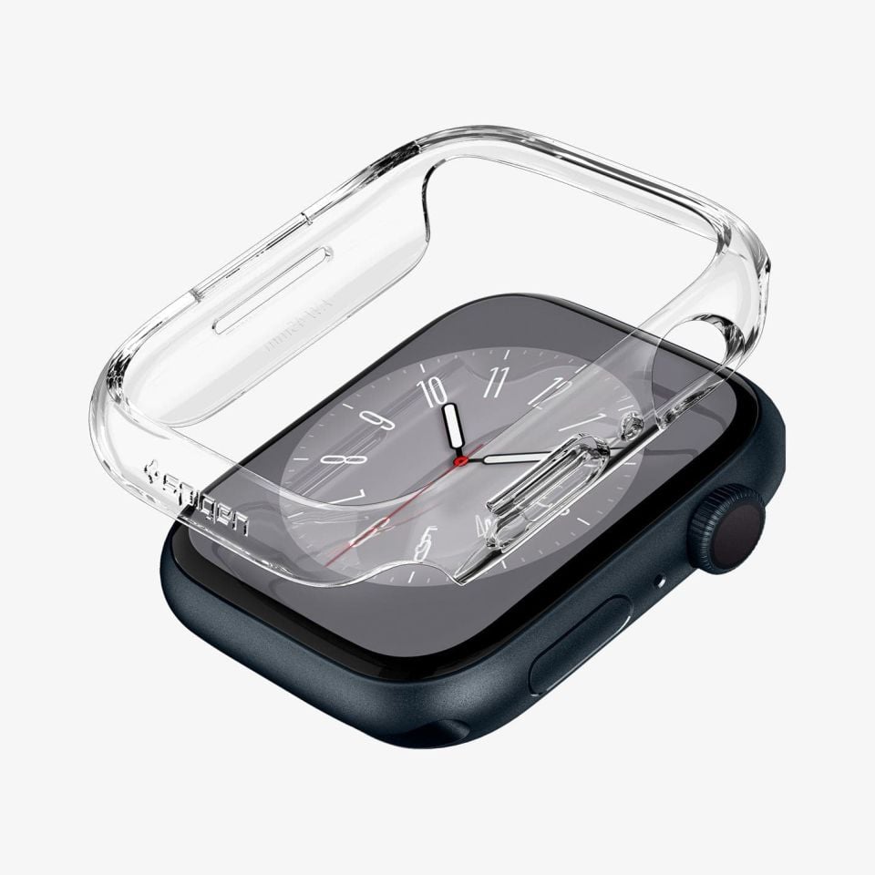 Spigen Apple Watch 45mm (Seri 9/8/7) Kılıf Thin Fit Crystal Clear