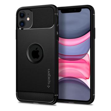 iPhone 11 Kılıf, Spigen Rugged Armor Matte Black