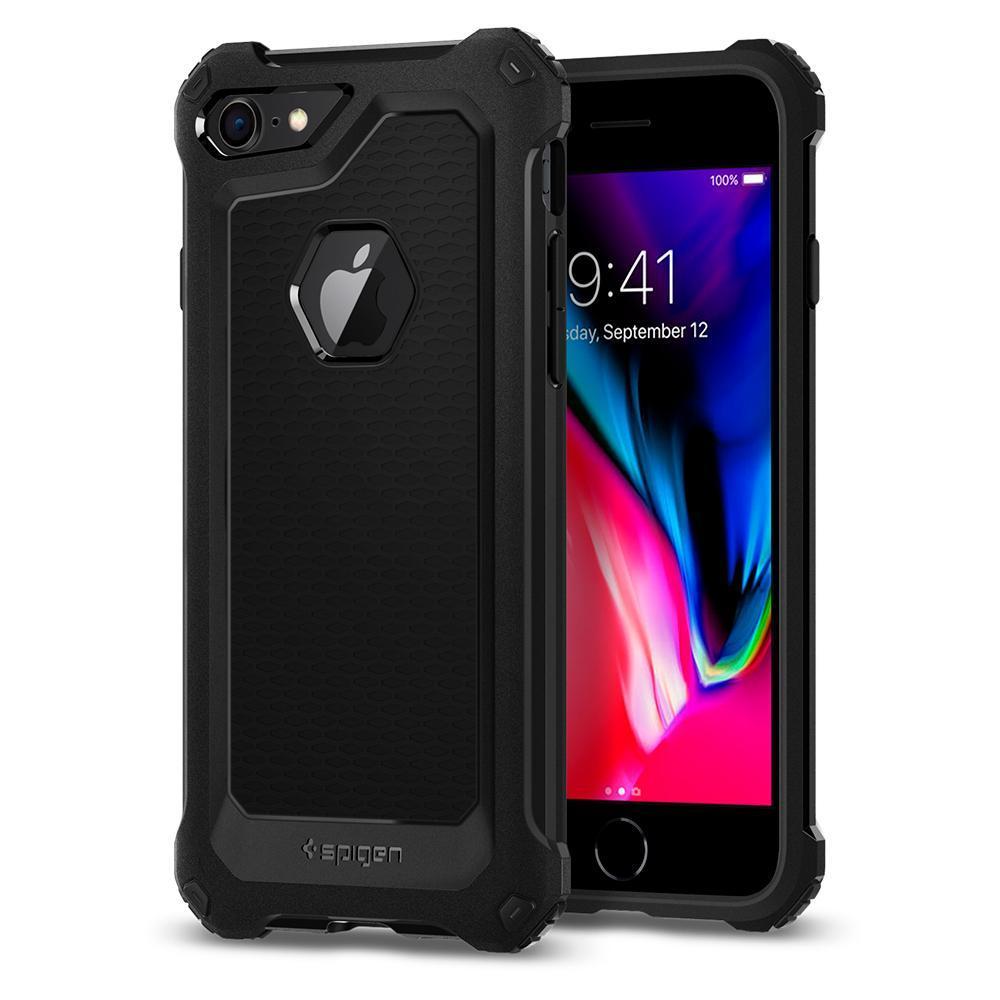 iPhone 7/8 Kılıf, Spigen Rugged Armor Extra Black