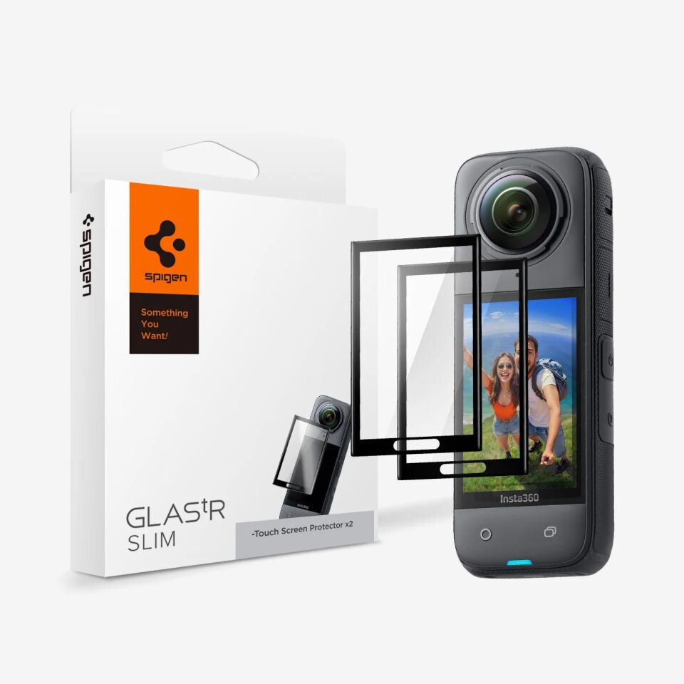 Spigen Insta 360 X4 Aksiyon Kamerası için Cam Ekran Koruyucu Glas